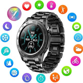 Smartwatch For Men(GPS Sport track recording/Full Touch Fitness Watches Thermometer/Heart Rate Monitor)